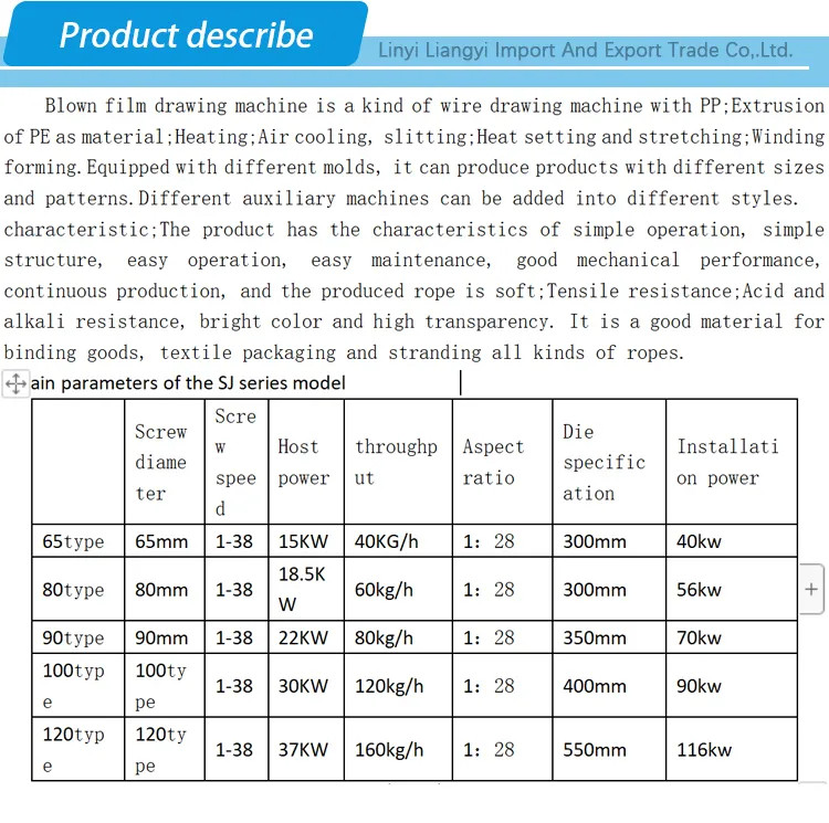 Hot selling extruder yarn plastic rope making machine1 (4)